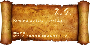 Kovácsovics Izolda névjegykártya